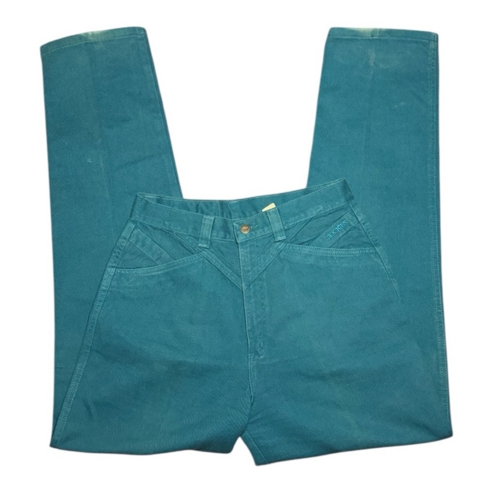 Rockies Turquoise Straight Leg High Waist Bareback Vintage Jeans